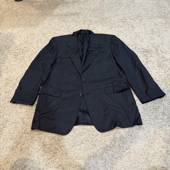 Hickey-Freeman Blazer Mens 40 Regular Black Pinstripe Wool‎ Sport Coat Dillard's
